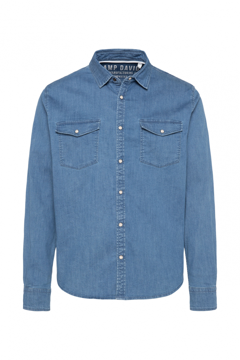 Džínová košile se zapínáním na patentky 