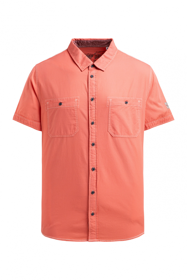 Košile s krátkým rukávem a diagonální dobby strukturou