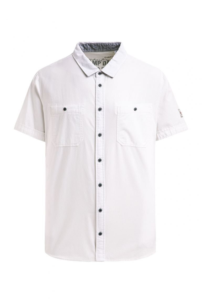 Košile s krátkým rukávem a diagonální dobby strukturou 