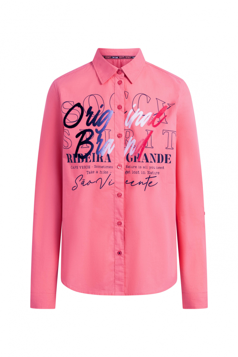 Halenka s dlouhým rukávem a semišovým potiskem 