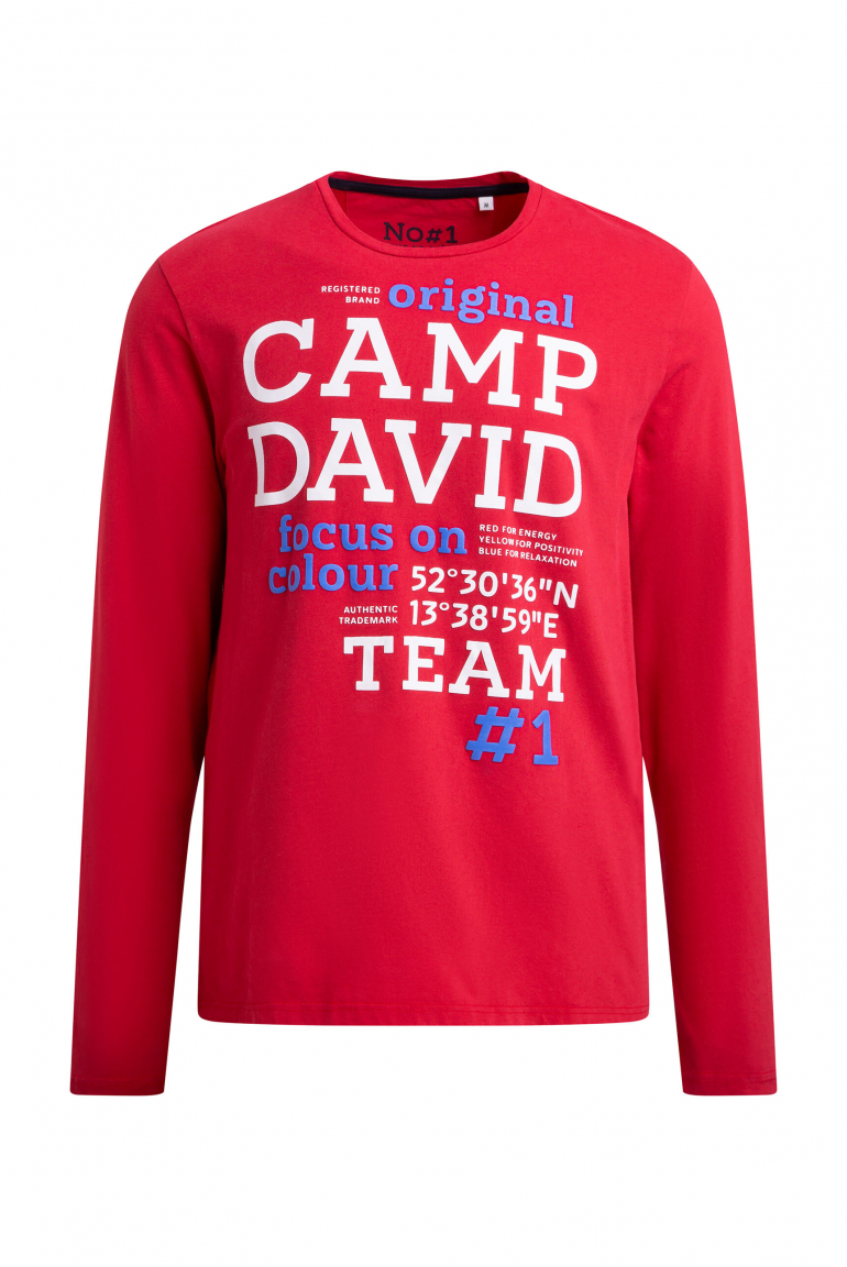 Tričko s dlouhým rukávem s gumovým artworkem 