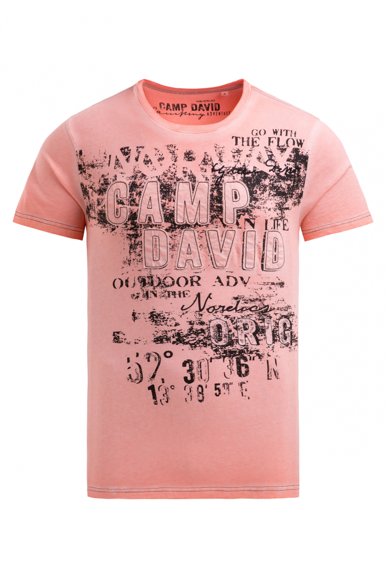 Tričko ve vintage vzhledu s aplikacemi loga