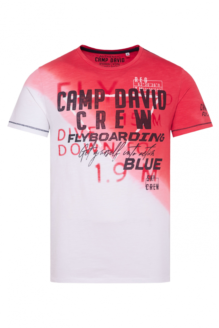 Tričko s diagonálním dip-dye efektem 