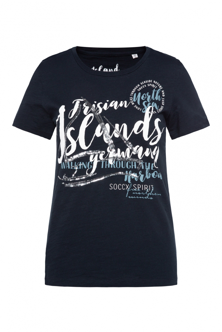 Tričko s flitrovým artworkem 