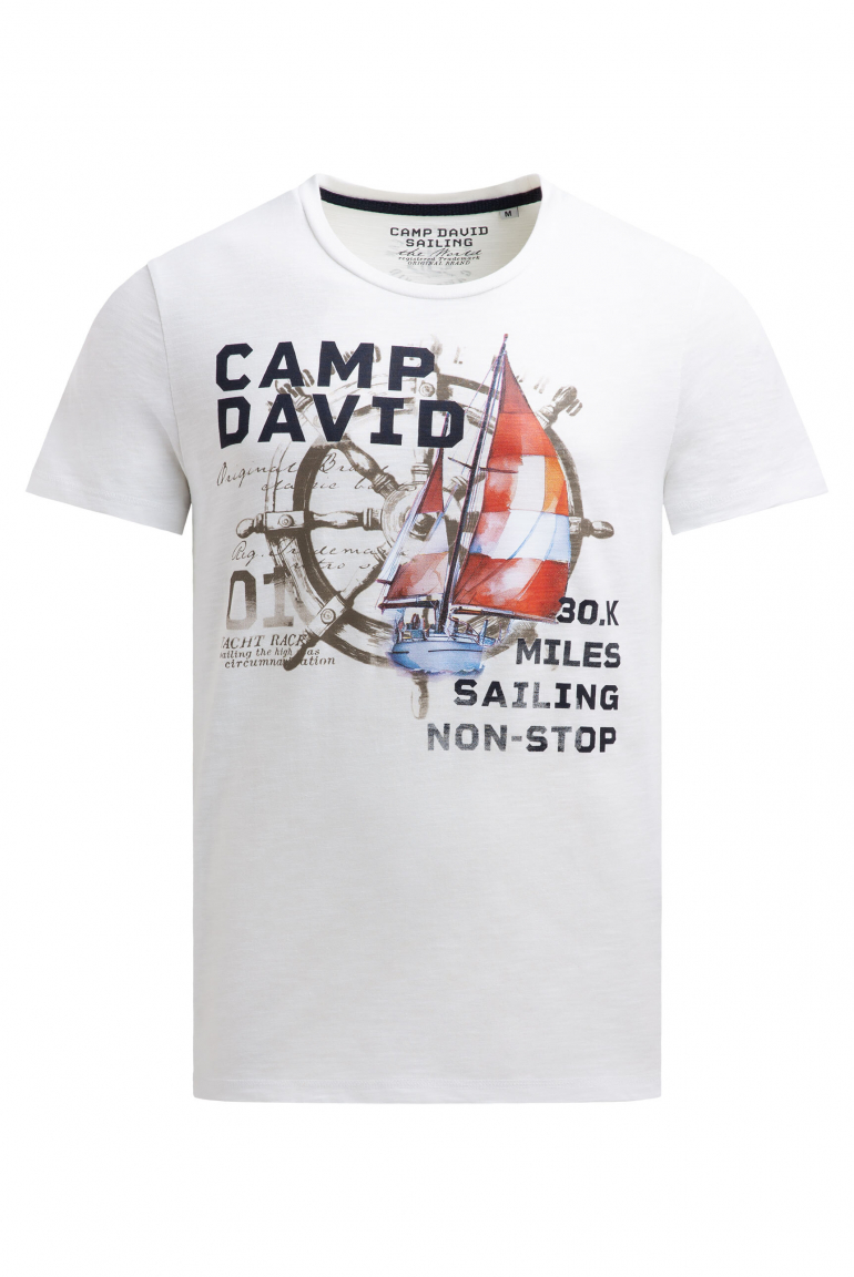 Tričko s kulatým výstřihem a fotopotiskem 