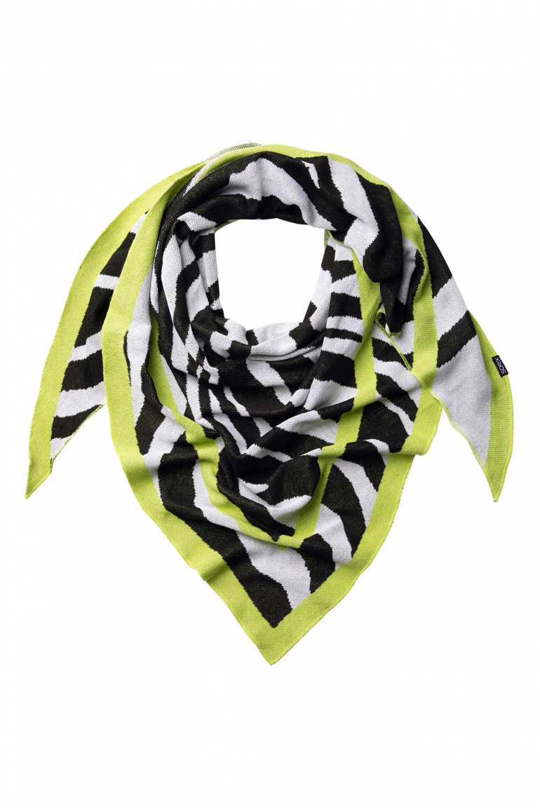 Trojúhelníkový šátek s intarzií zvířecího motivu 