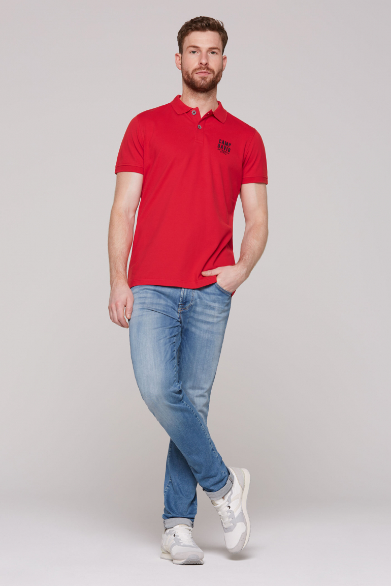 Basic polo tričko z piké s výšivkou loga