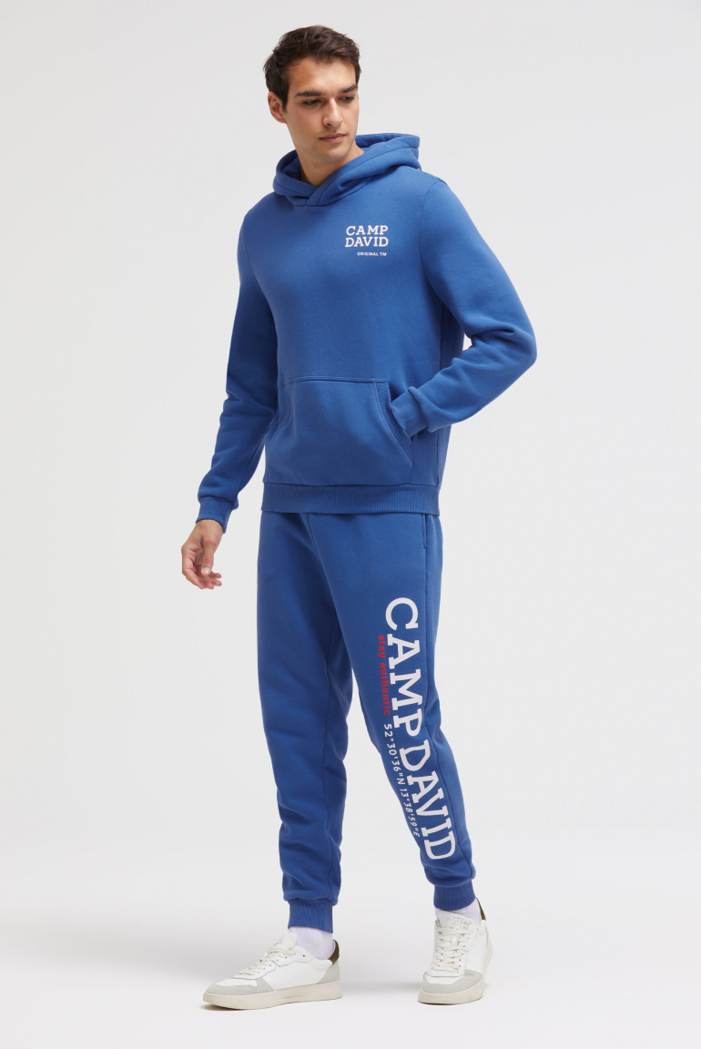 Mikina s kapucí s gumovými potisky