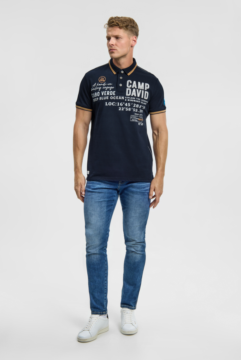 Polo tričko piké s aplikacemi značky