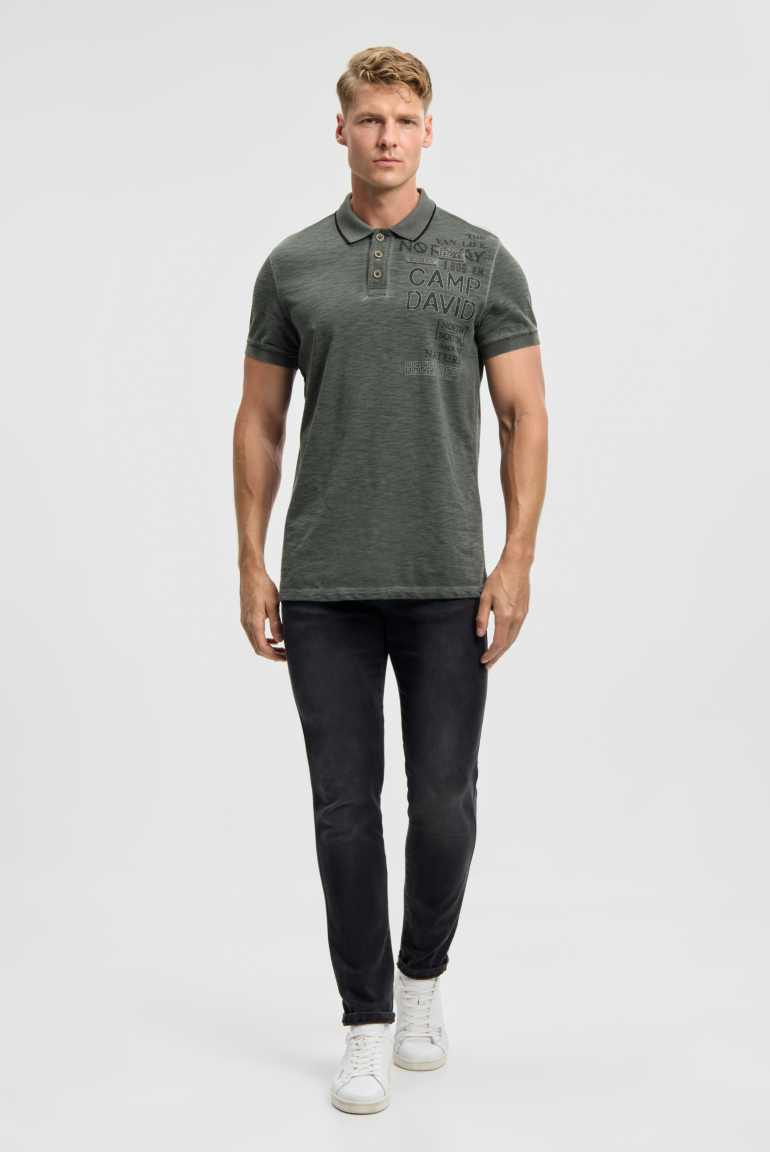 Polo tričko s vintage potisky