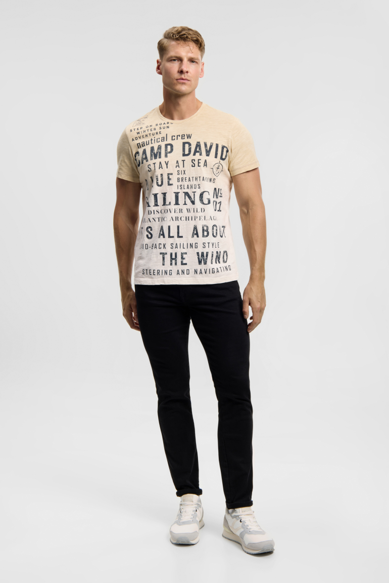 Dip Dye tričko s tištěnými nápisy