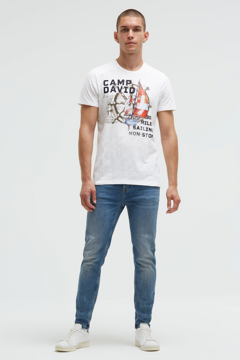 Tričko s kulatým výstřihem a fotopotiskem