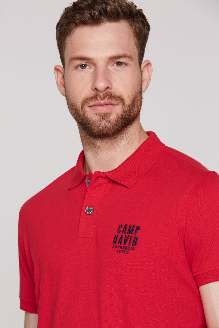 Basic polo tričko z piké s výšivkou loga