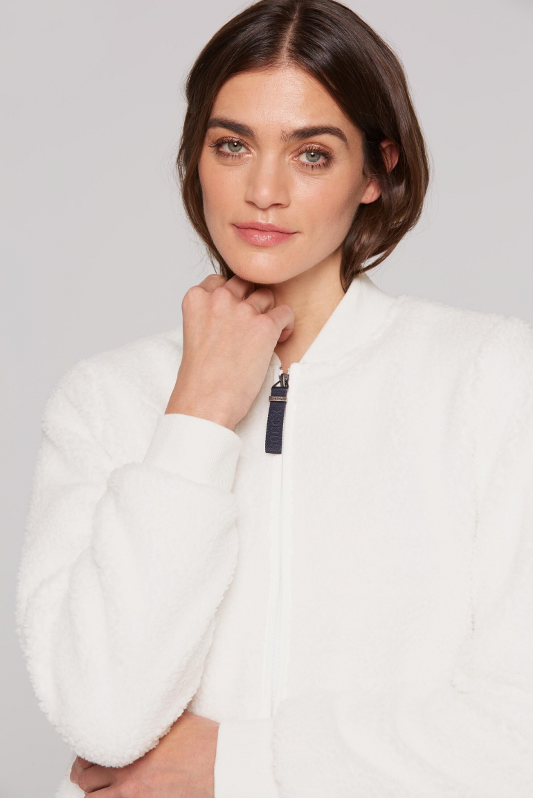 Bomber z materiálu imitujícího beránka