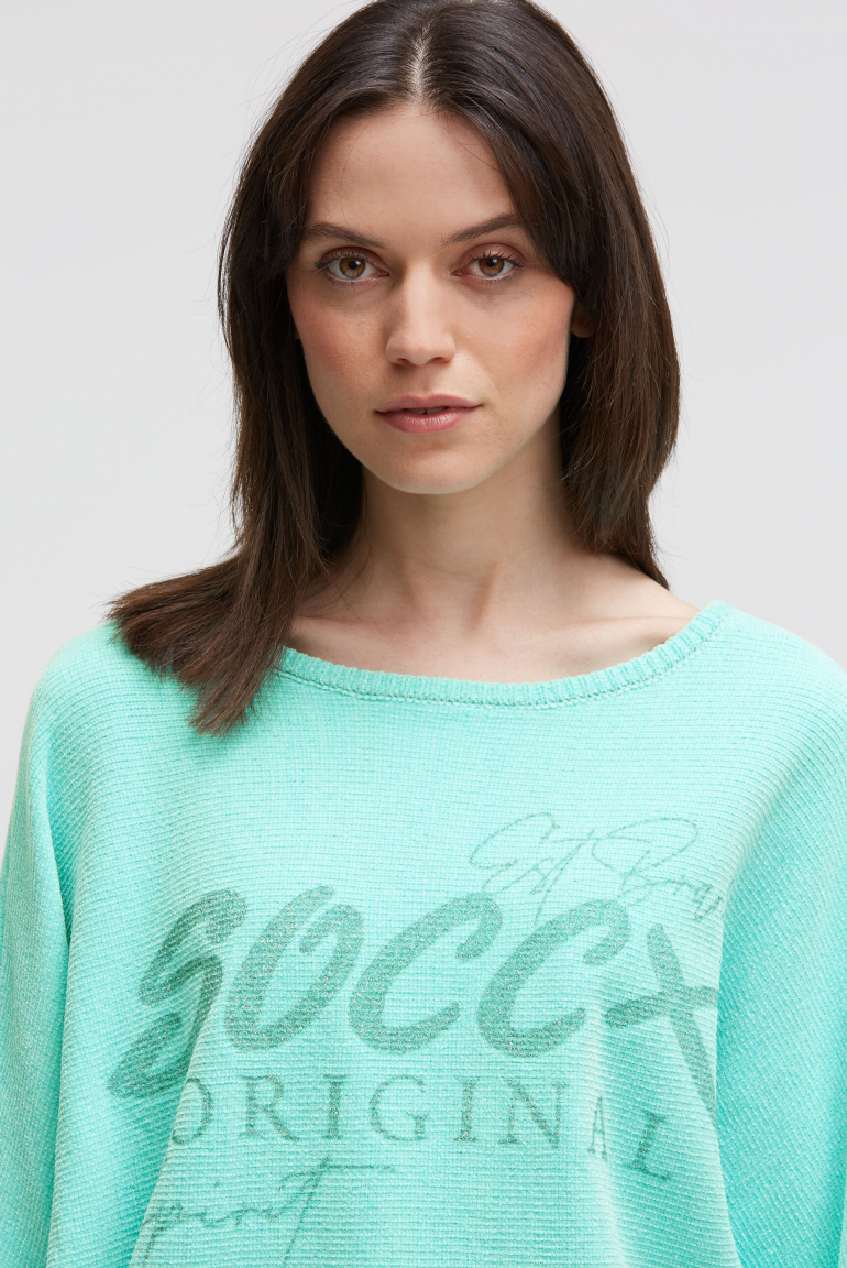 Žinylkový svetr s třpytivým potiskem