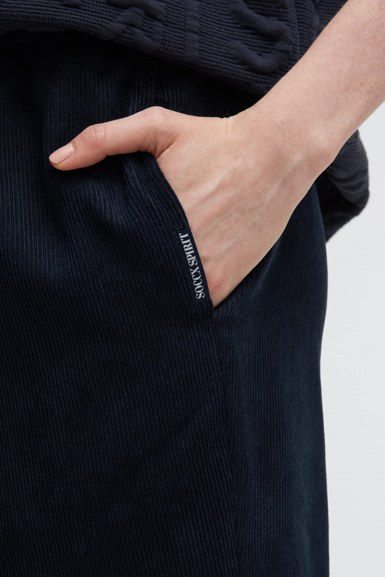 Manšestrové kalhoty volného střihu