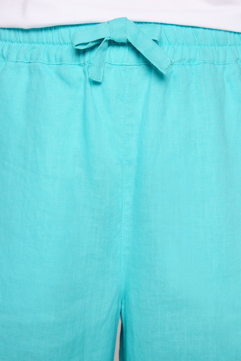 Lněné culottes s elastickým pasem