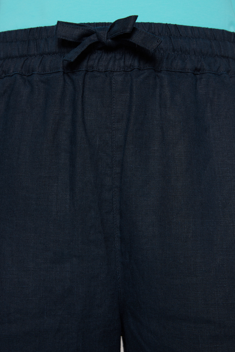 Lněné culottes s elastickým pasem