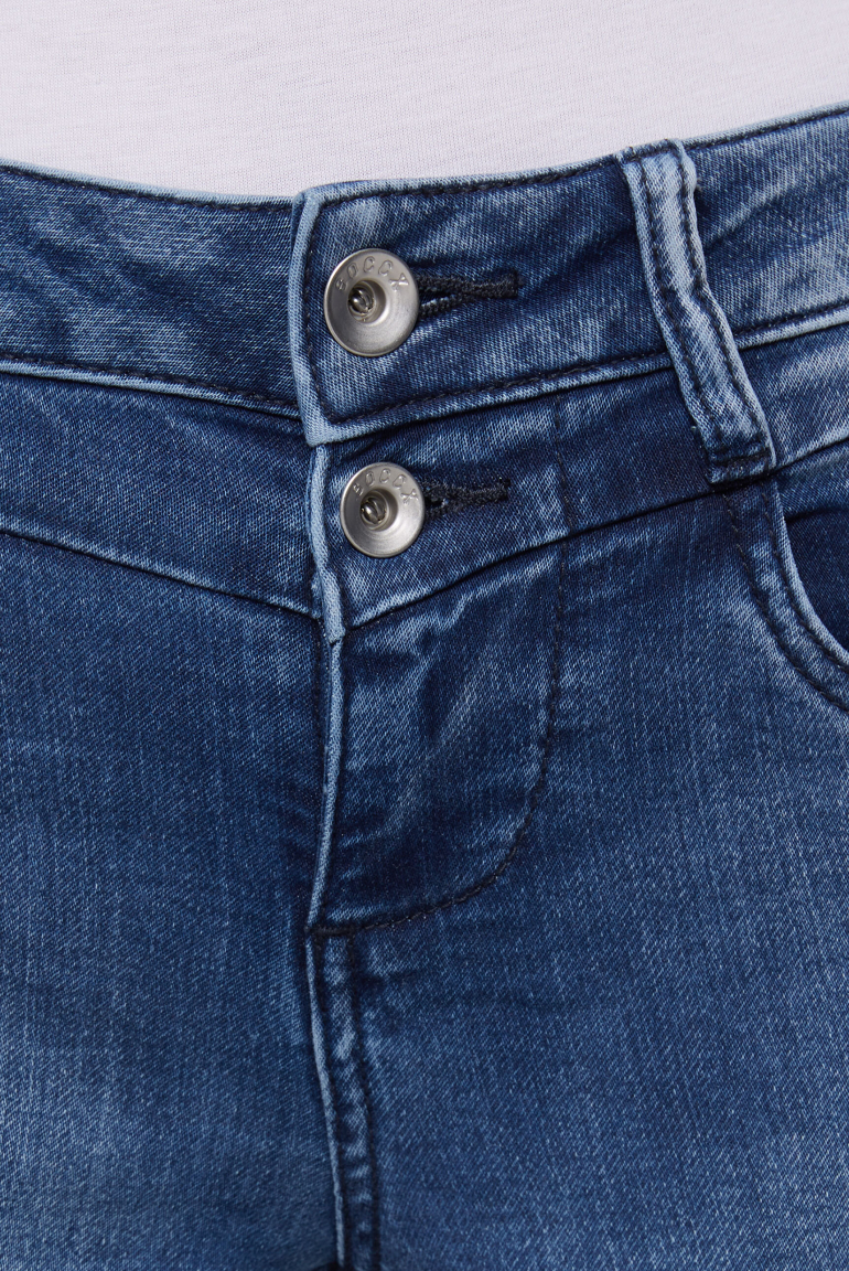 Džíny MI:RA z materiálu jogg denim s artworkem