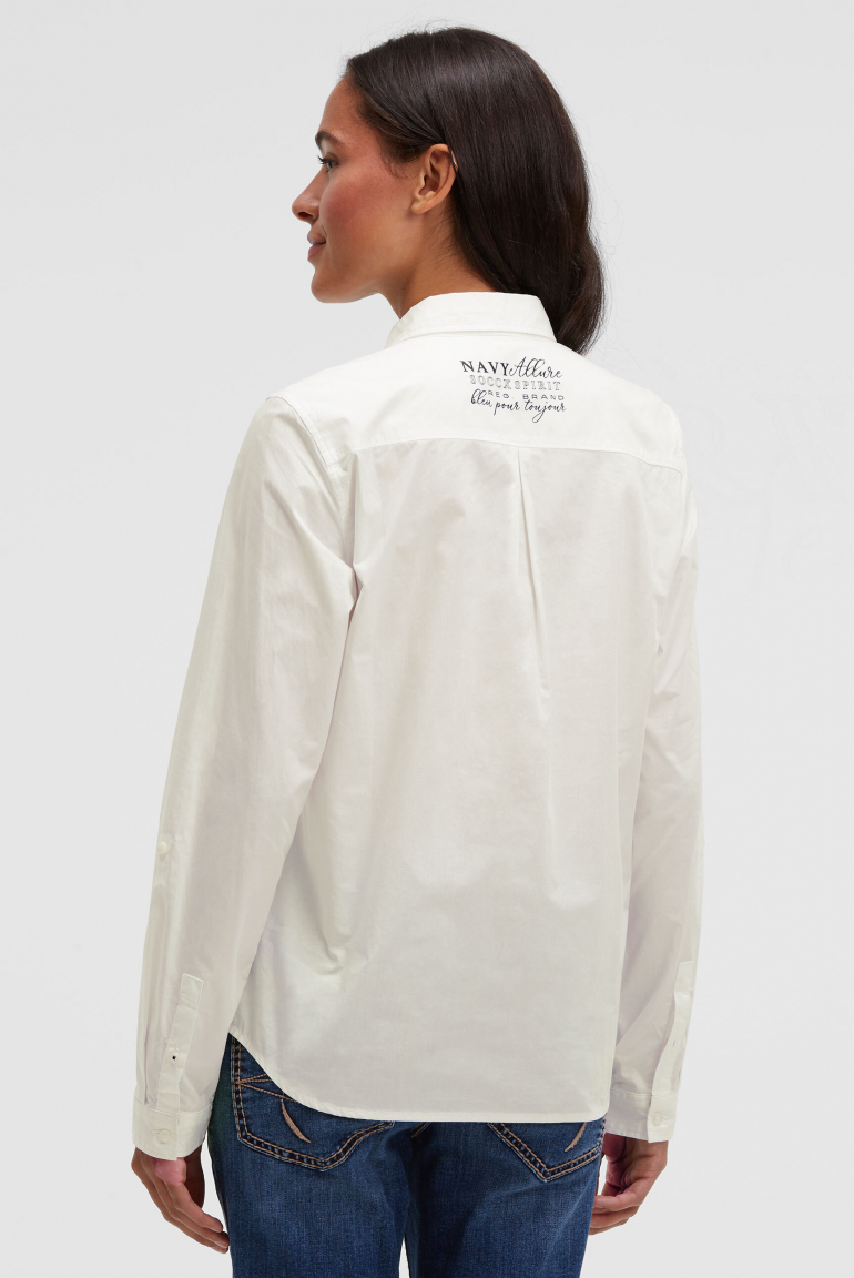 Halenka s dlouhým rukávem a semišovým potiskem loga