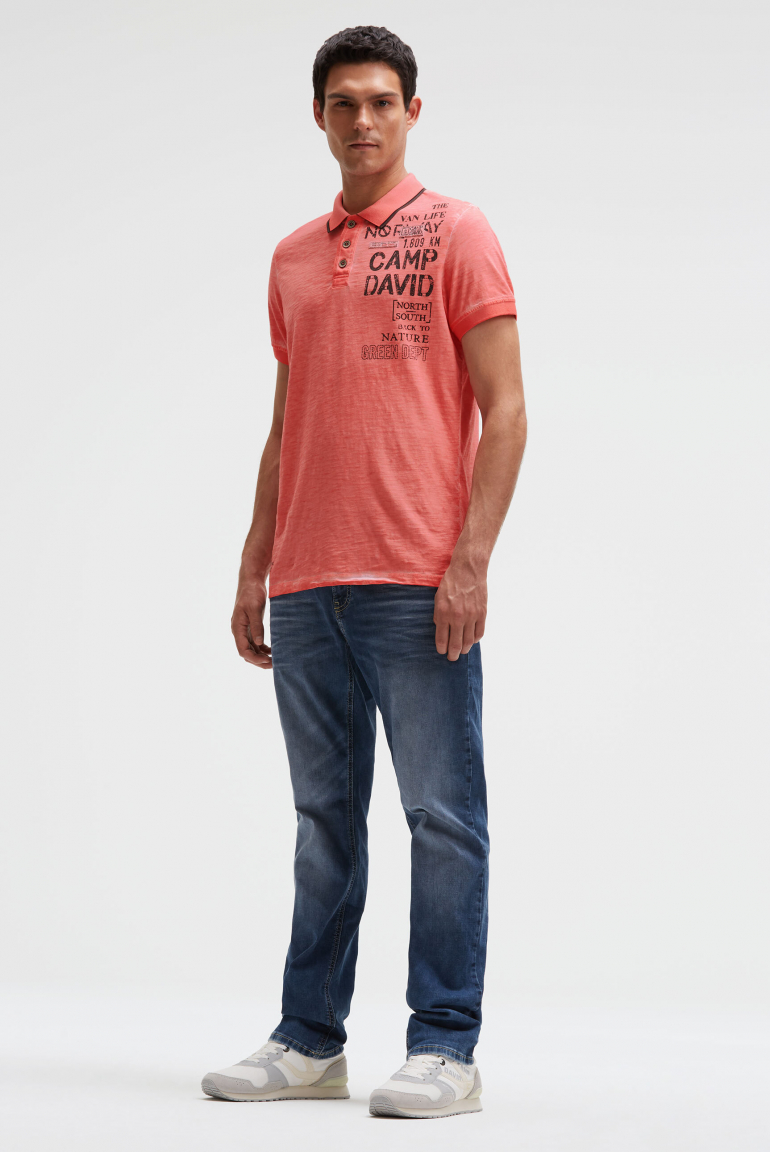 Polo tričko s vintage potisky