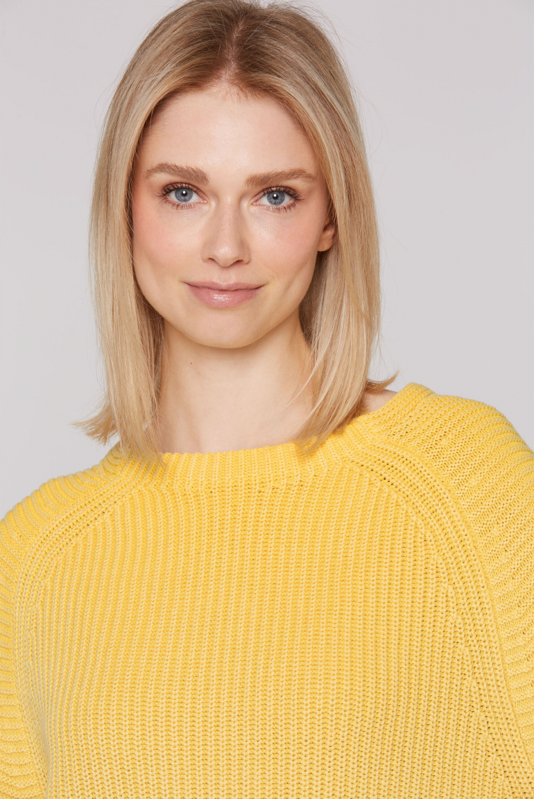 Svetr v sepraném vzhledu se zkrácenými rukávy