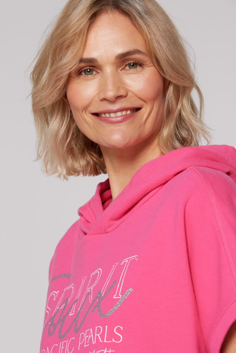 Oversized mikina bez rukávů s artworkem