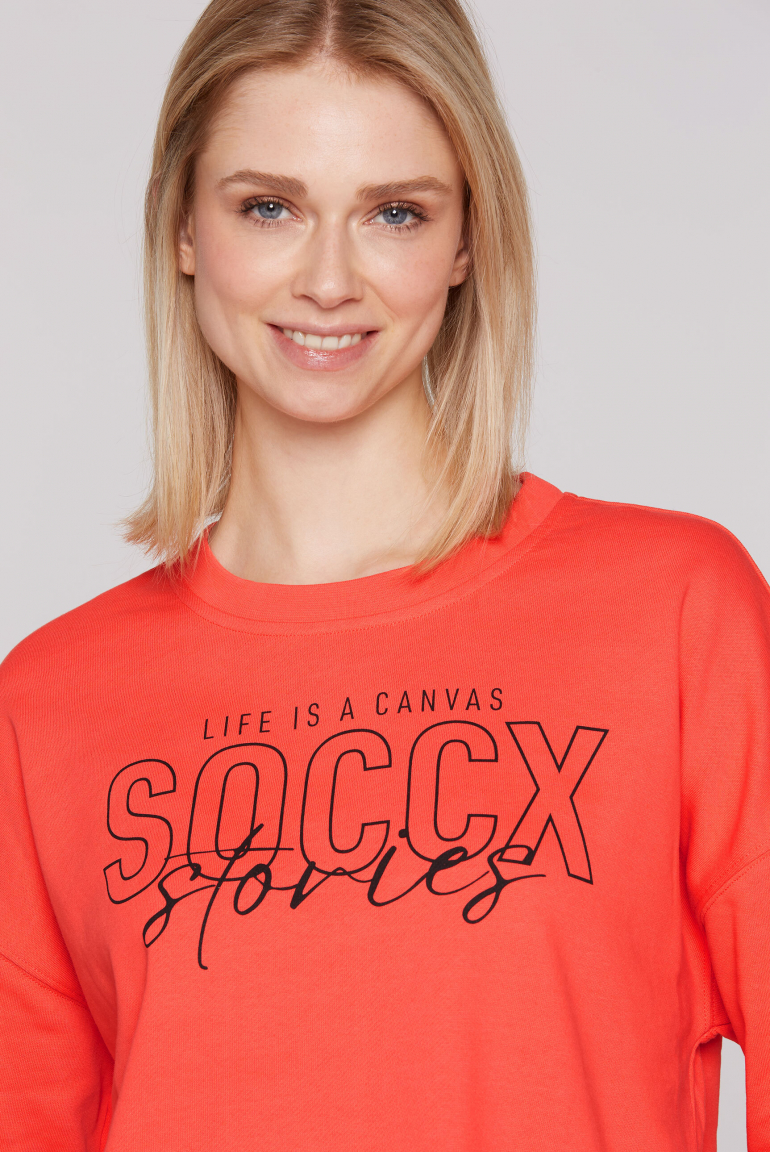 Mikina s nápisem a 3/4 rukávy