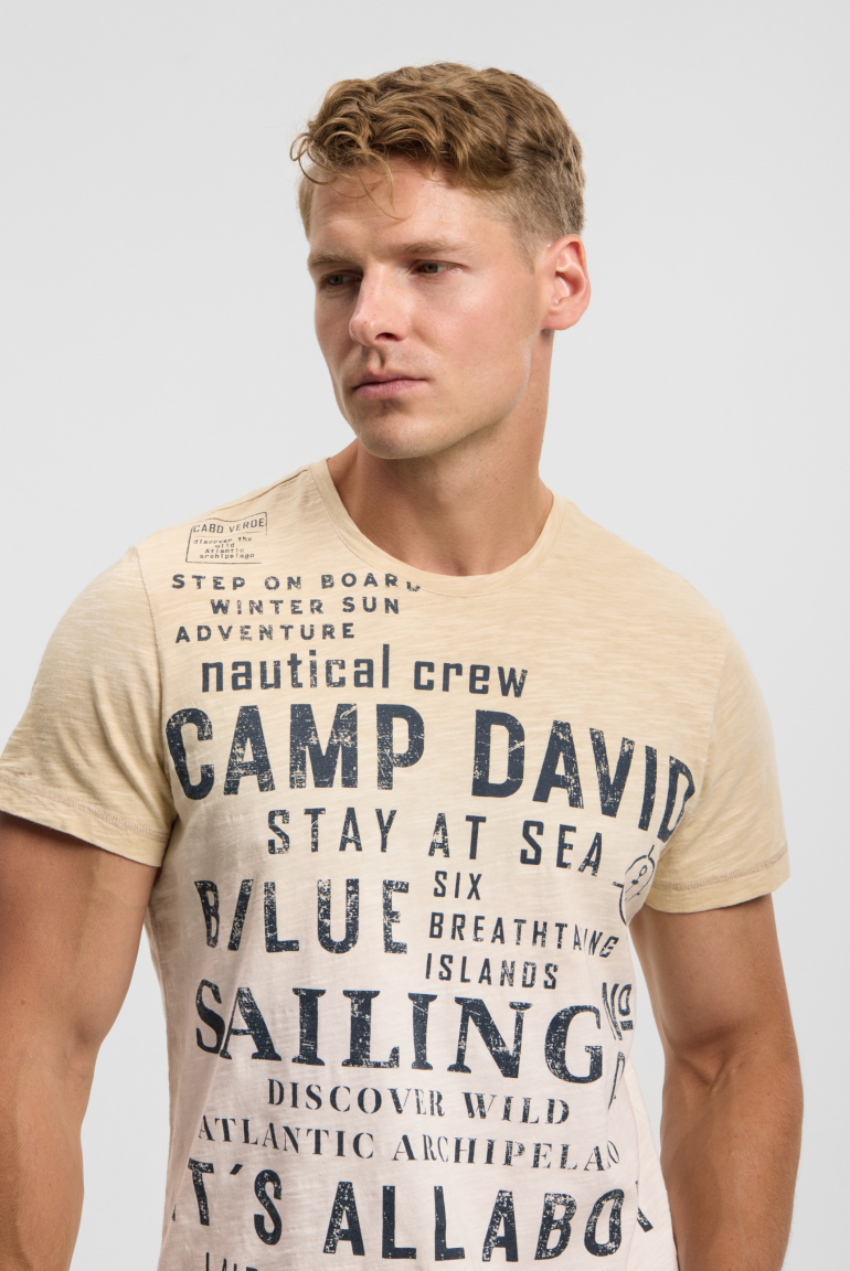 Dip Dye tričko s tištěnými nápisy