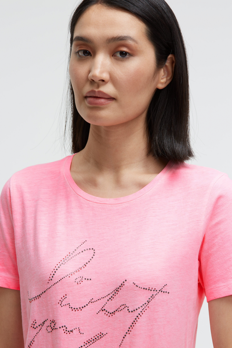 Tričko s kulatým výstřihem a artworkem