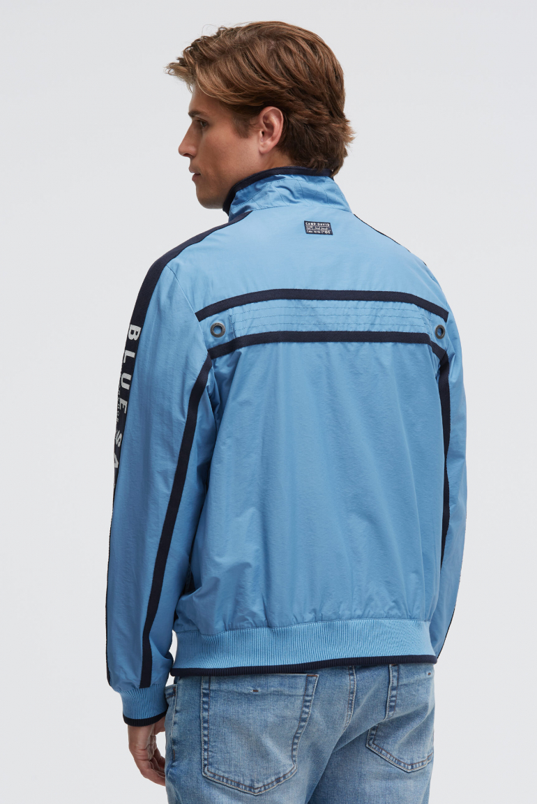 Bomber s pásky s logem a artworky