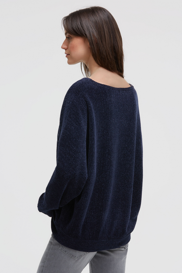 Žinylkový svetr s třpytivým potiskem