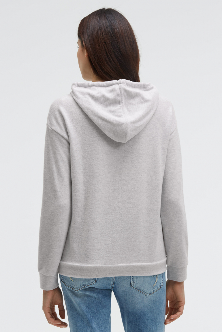 Mikina s kapucí z flaušového úpletu