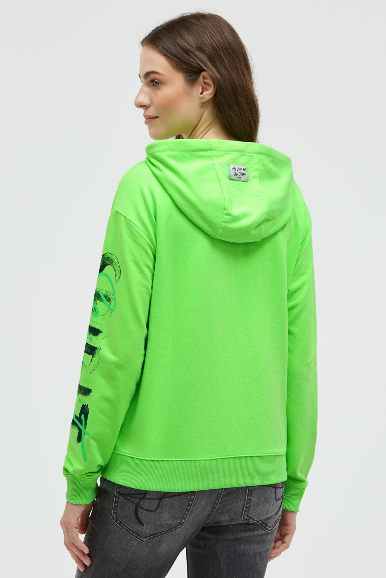 Mikina s kapucí a potiskem