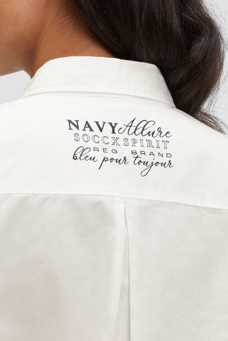 Halenka s dlouhým rukávem a semišovým potiskem loga