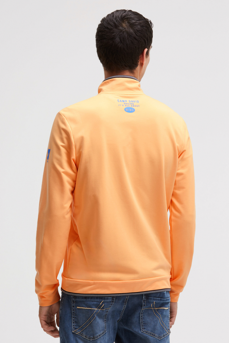 Lehká mikina na zip s potisky značky