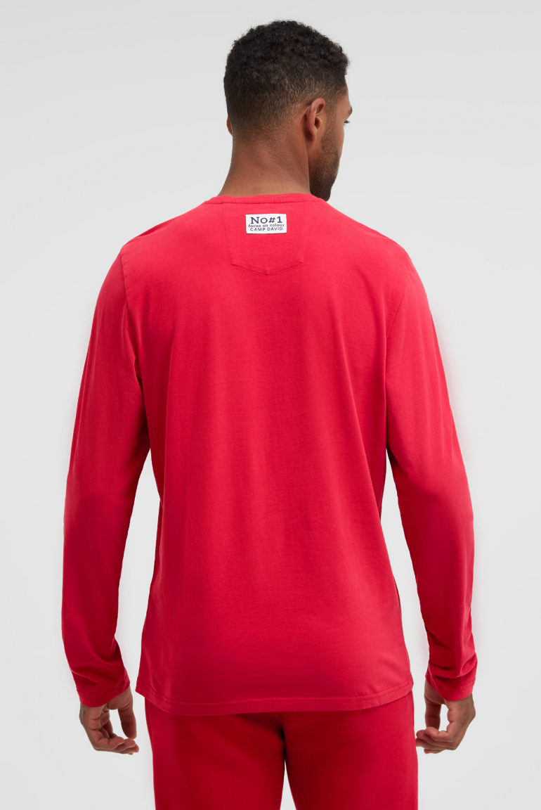 Tričko s dlouhým rukávem s gumovým artworkem