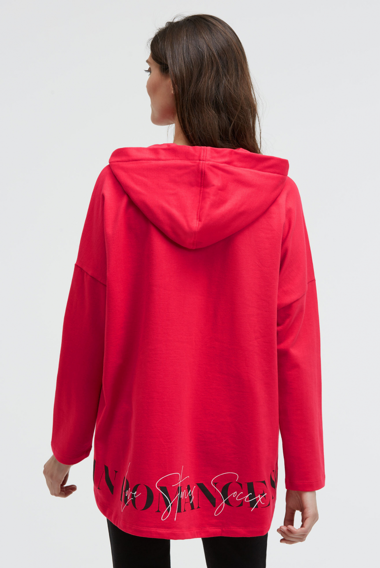 Oversized mikina s potiskem loga