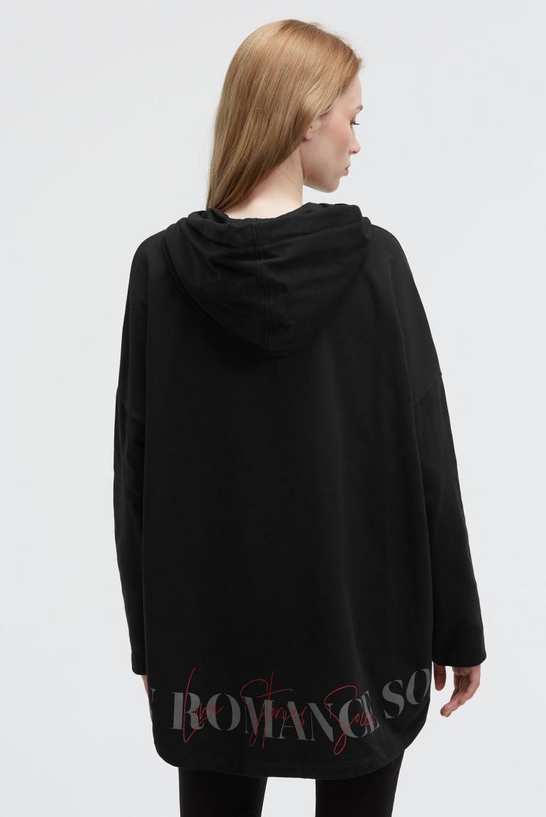 Oversized mikina s potiskem loga