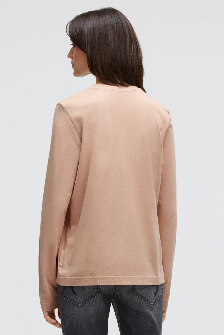 Oversized tričko s dlouhým rukávem a potiskem značky