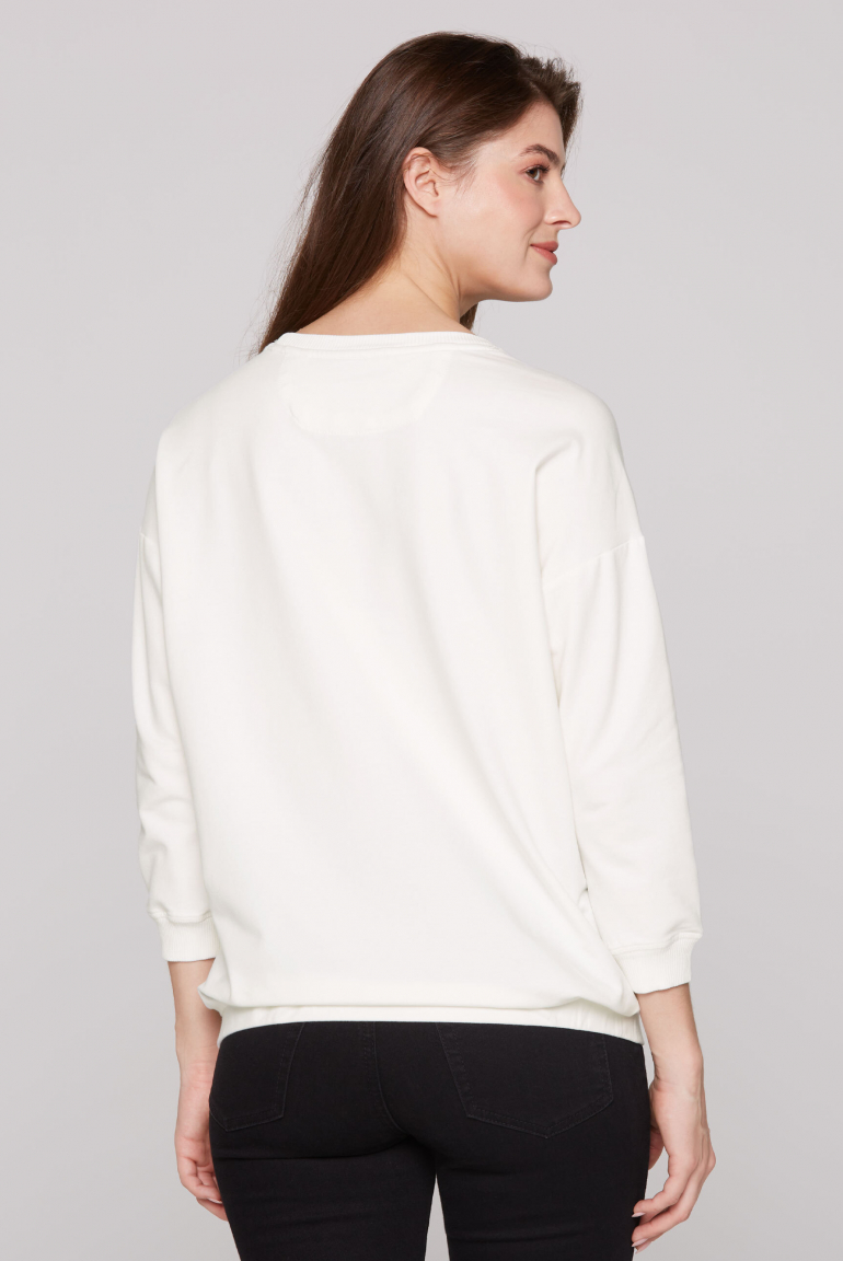 Oversized mikina s artworkem s flitry