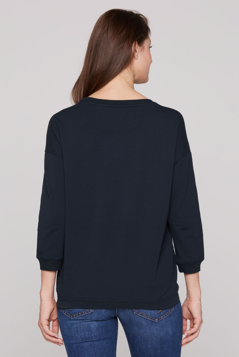 Oversized mikina s artworkem s flitry