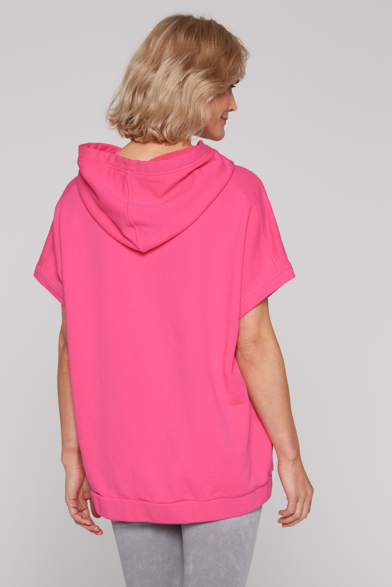 Oversized mikina bez rukávů s artworkem