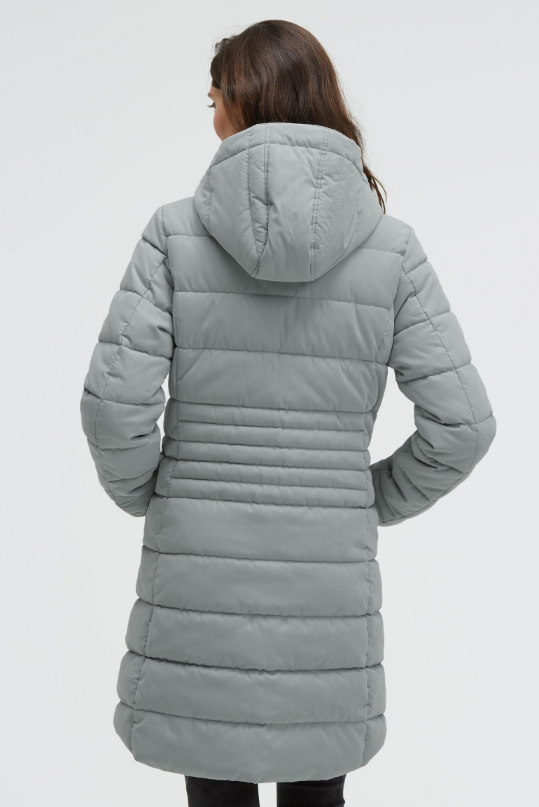 Prošívaná parka s odnímatelnou kapucí