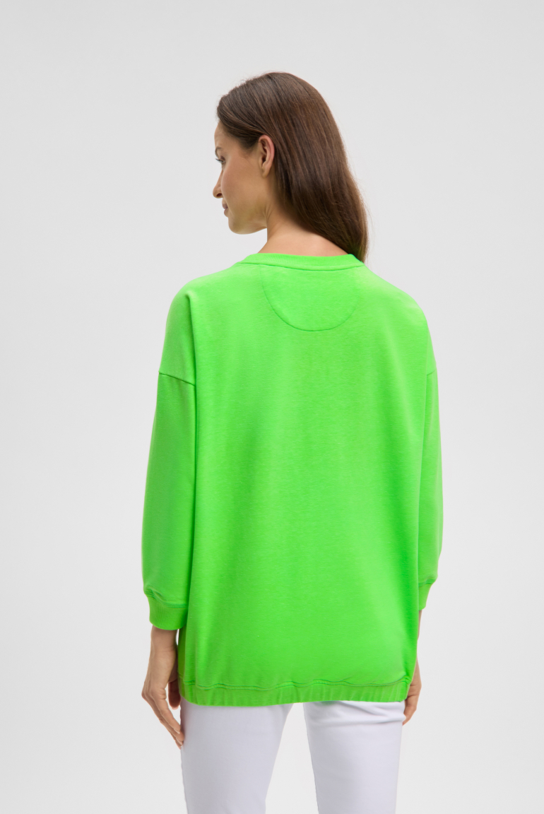 Mikina s elastickým lemem a flitrovým logem