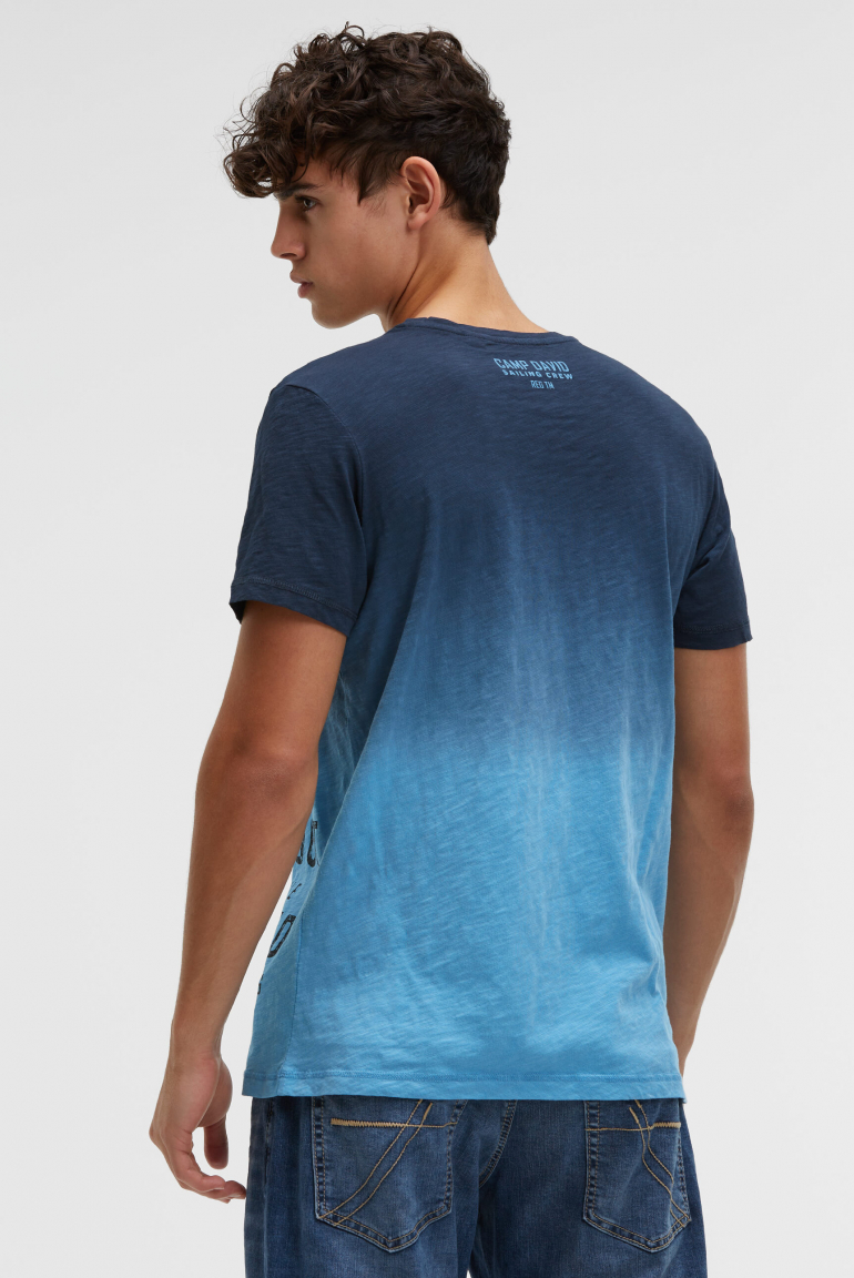 Dip Dye tričko s tištěnými nápisy