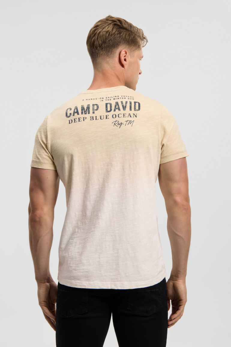 Dip Dye tričko s tištěnými nápisy