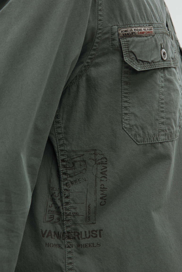 Kargo košile s dlouhým rukávem a artworky