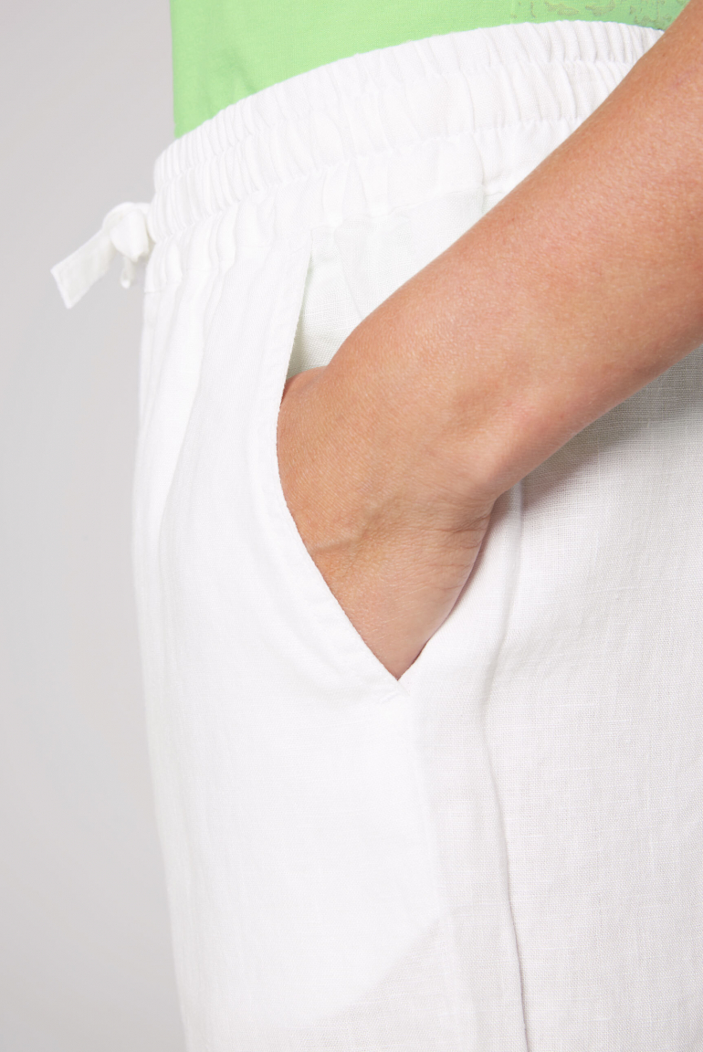 Lněné culottes s elastickým pasem