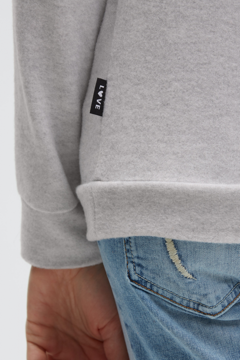 Mikina s kapucí z flaušového úpletu